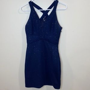 Navy glitter formal dress